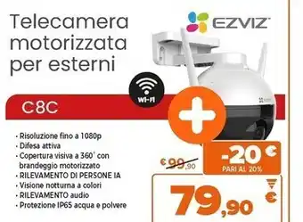 Expert Ezviz c8c + microsd 32gb sferico telecamera di sicurezza ip esterno 1920 x 1080 pixel soffitto/muro offerta