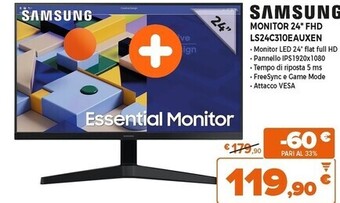 Expert Samsung monitor 24'' fhd ls24c310eauxen offerta