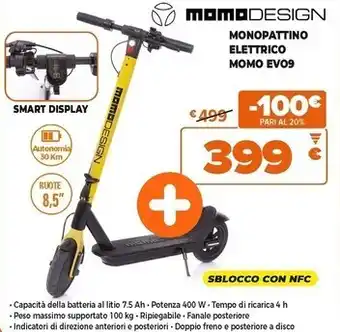 Expert Momodesign monopattino elettrico momo evo9 offerta