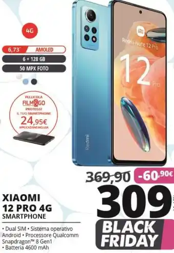 Comet Xiaomi 12 pro 4g smartphone offerta