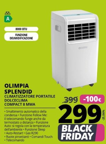 Comet Olimpia splendid climatizzatore portatile dolceclima compact 8 mwa offerta