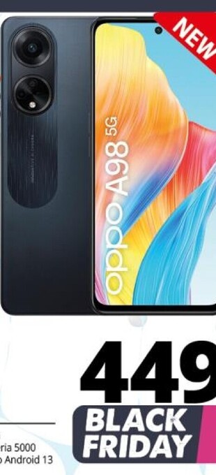 Comet Oppo a98 5g smartphone, ai tripla fotocamera 64+2+2mp, selfie 32mp, display 6.72” 120hz ldc fhd+, 5000mah, ram 8(esp 4gb/6gb/ offerta