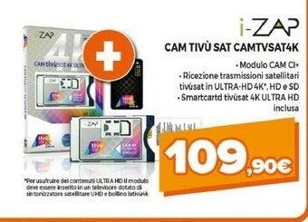 Expert I-Zap Cam Tivu Sat Camtvsat4k offerta