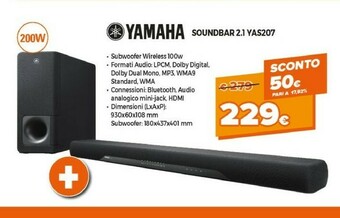 Expert Yamaha YAS-207 Altoparlante Soundbar 200 W Nero offerta