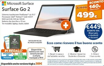Expert Microsoft Surface Go 2 offerta