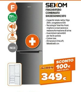 Expert Sekom Frigorifero Combinato SHCB350NM2XF0 offerta