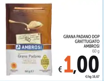 Spazio Conad Ambrosi Grana Padano Dop Grattugiato 60g offerta