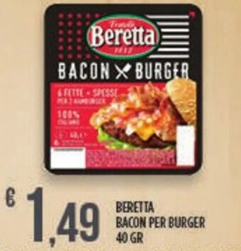 BERETTA BACON PER BURGER 40 GR