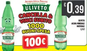 Euroesse ULIVETO ACQUA MINERALE NATURALE 1,5 LT offerta