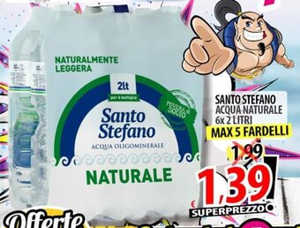Il Genio Supermercato SANTO STEFANO ACQUA NATURALE 6x 2 LITRI offerta