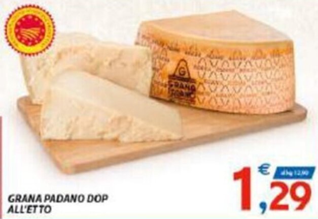 Vivo Supermercati GRANA PADANO DOP ALL'ETTO offerta