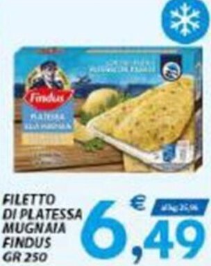 Vivo Supermercati FILETTO DI PLATESSA MUGNAIA FINDUS GR 250 offerta