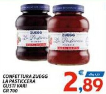 Vivo Supermercati CONFETTURA ZUEGG LA PASTICCERA GUSTI VARI GR 700 offerta