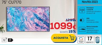 Samsung 75" CU7170