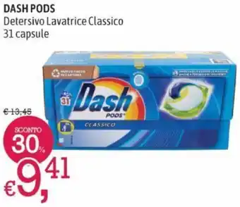 A&O DASH PODS Detersivo Lavatrice Classico 31 capsule offerta