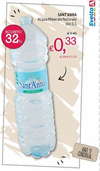 SANT'ANNA Acqua Minerale Naturale litri 1,5