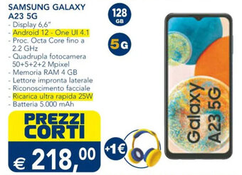 Esselunga SAMSUNG GALAXY A23 5G offerta