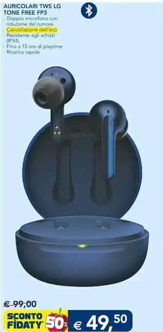 AURICOLARI TWS LG TONE FREE FP3