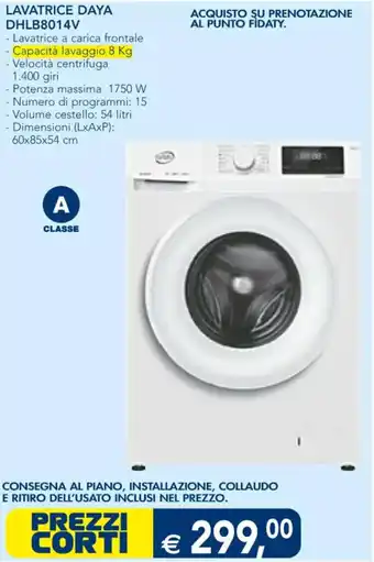 Esselunga LAVATRICE DAYA DHLB8014V offerta