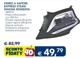 Esselunga FERRO A VAPORE EXPRESS STEAM DW4345 ROWENTA offerta