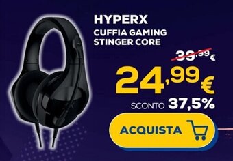 Euronics HYPERX CUFFIA GAMING STINGER CORE offerta