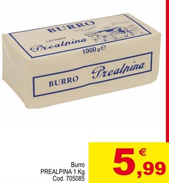 Centro Cash Burro PREALPINA 1 Kg offerta