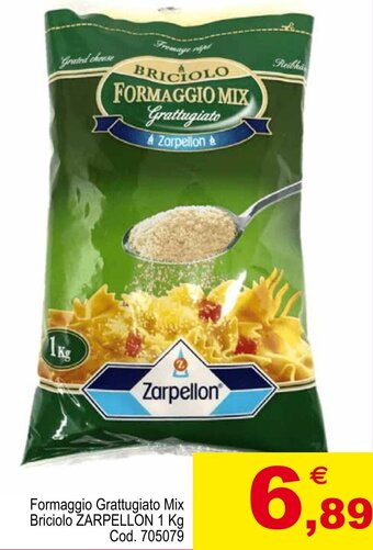 Centro Cash Formaggio Grattugiato Mix Briciolo ZARPELLON 1 Kg offerta