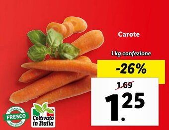 Lidl Carote 1 kg confezione offerta