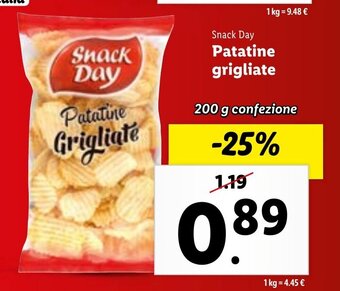Lidl Snack Day Patatine Grigliate 200 g confezione offerta