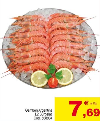 Centro Cash Gamberi Argentina L2 Surgelati offerta
