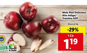 Lidl Mele Red Delicious Alto Adige/ Trentino IGP offerta