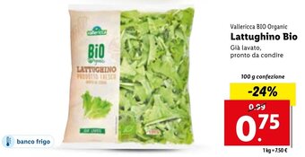 Lidl Vallericca BIO Organic Lattughino Bio 100 g confezione offerta