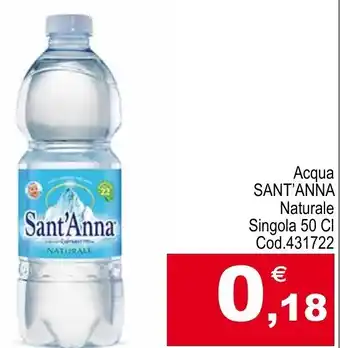 Acqua SANT’ANNA Naturale Singola 50 CI