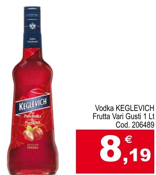 Centro Cash Vodka KEGLEVICH Frutta Vari Gusti 1 Lt offerta