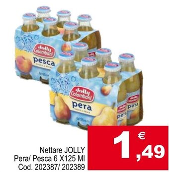 Nettare JOLLY Pera/ Pesca 6 X125 MI