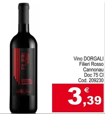 Centro Cash Vino DORGALI Filieri Rosso Cannonau Doc 75 CI offerta