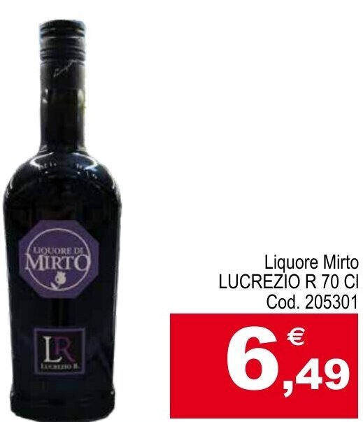 Centro Cash Liquore Mirto LUCREZIO R 70 CI offerta