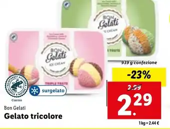 Lidl BON Gelati Gelato tricolore offerta