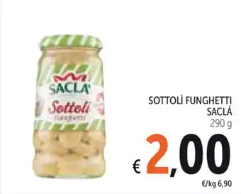 Spazio Conad Sacla' Sottoli Funghetti 290g offerta
