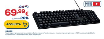 Euronics Logitech G413 SE offerta