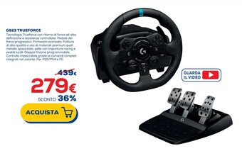 Euronics Logitech G923 TRUEFORCE offerta