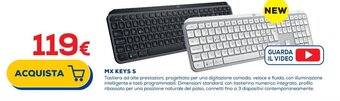 Euronics Logitech MX KEYS S offerta