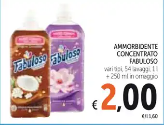 Spazio Conad Fabuloso Ammorbidente Concentrato 1l + 250ml omaggio offerta