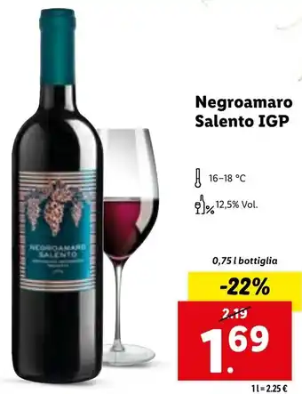 Lidl Negroamaro Salento IGP offerta