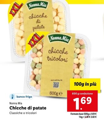 Lidl Nonna Mia Chicche di patate 600 g confezione offerta