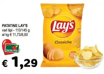 Crai PATATINE LAY'S vari tipi - 110/145 g offerta