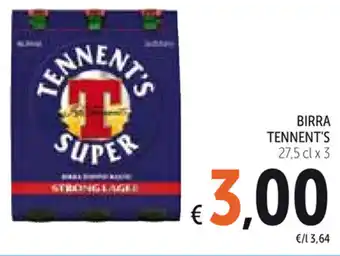 Spazio Conad Tennent's Birra 27,5cl x 3 offerta