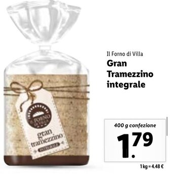 Il Forno di Villa Gran Tramezzino integrale 400 g confezione