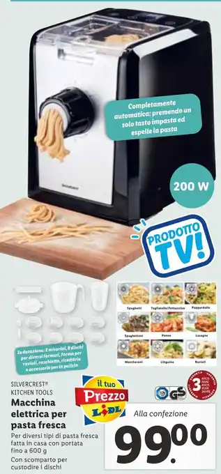 Lidl KITCHEN TOOLS Macchina elettrica per pasta fresca Alla confezione offerta