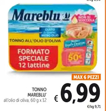 Spazio Conad Mareblu Tonno 60g x 12 offerta
